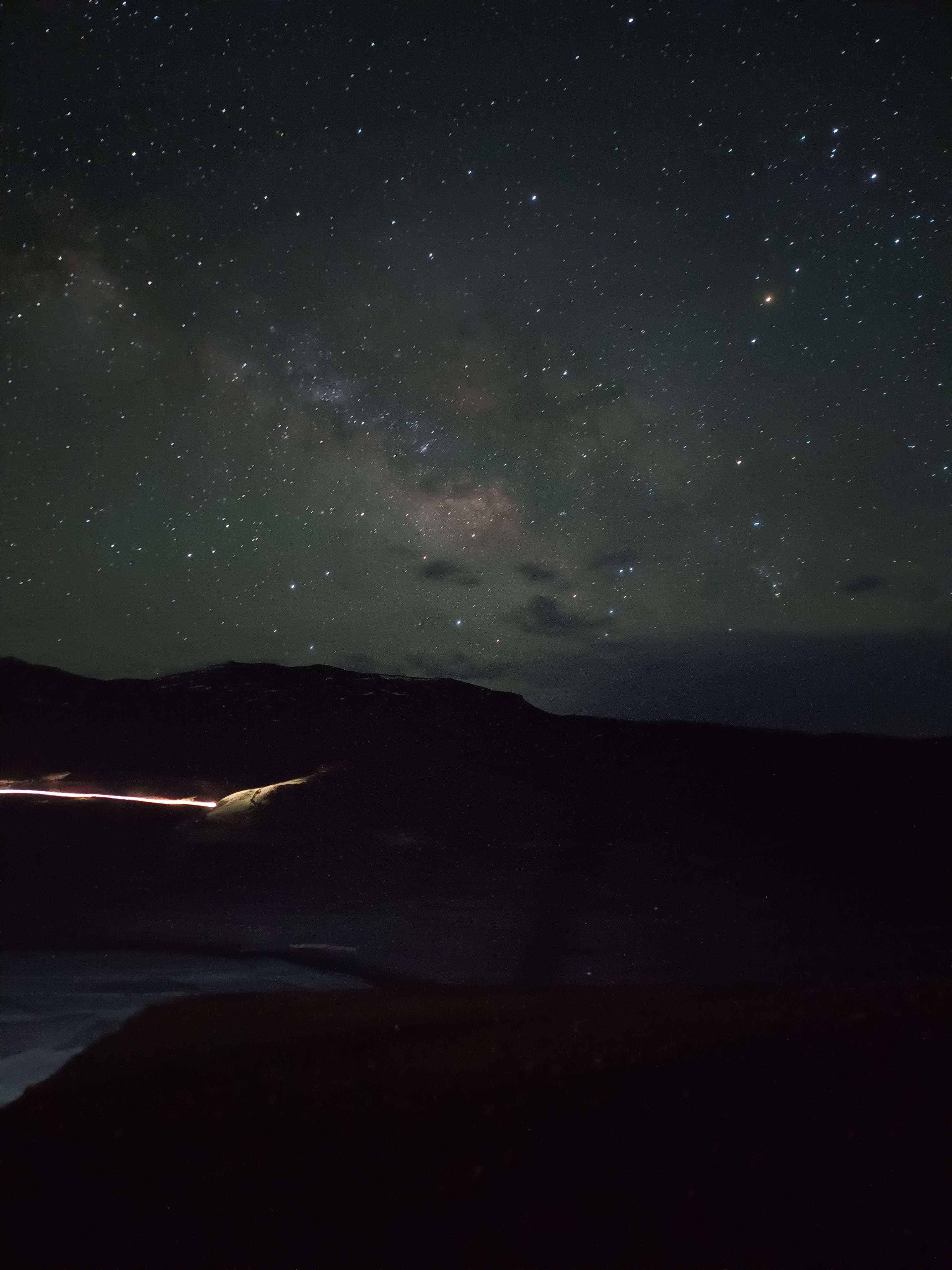 Milky Way over Spiti River Valley, Kaza